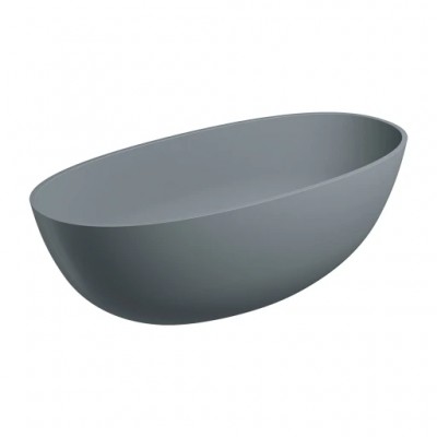 Samostoječa kad SHELL M+ 160 x 75 cm, pepelnato siva mat