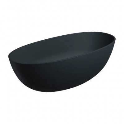 Samostoječa kad SHELL M+ 160 x 75 cm, mat črna lava