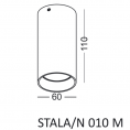 Stropna svetilka STALA/N 010, velikost M, zlata