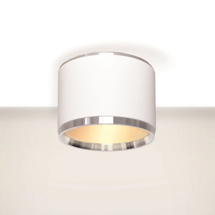 Stropna svetilka RETI/N 104 L, bela/aluminij