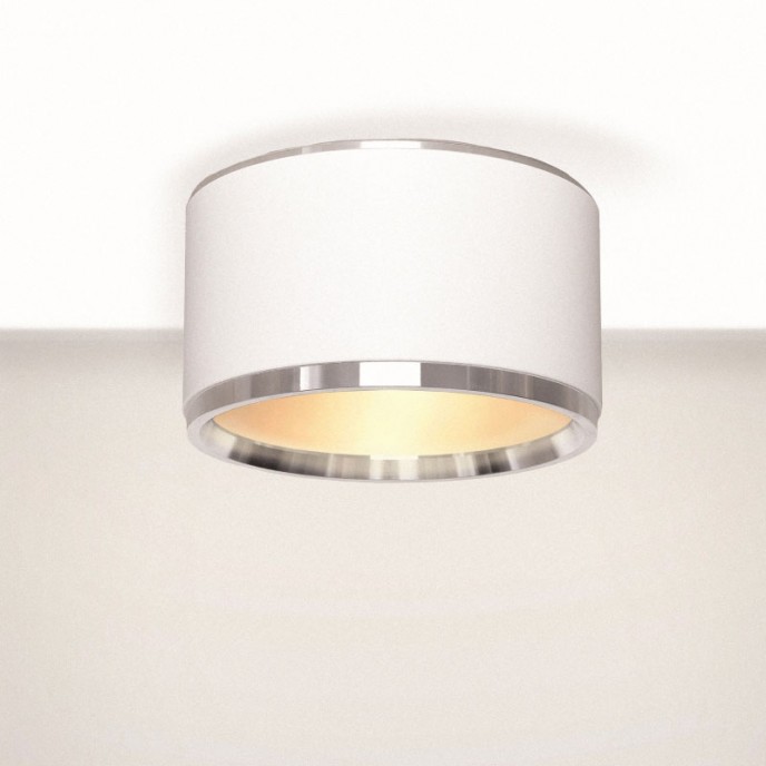 Stropna svetilka RETI/N 104 XL, bela/aluminij