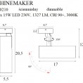 Stropna LED svetilka SHINEMAKER C0210, črna