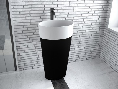 Samostoječi umivalnik Uniqa BLACK&WHITE