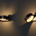 Stenska LED svetilka TOKYO W0167, zlata/črna